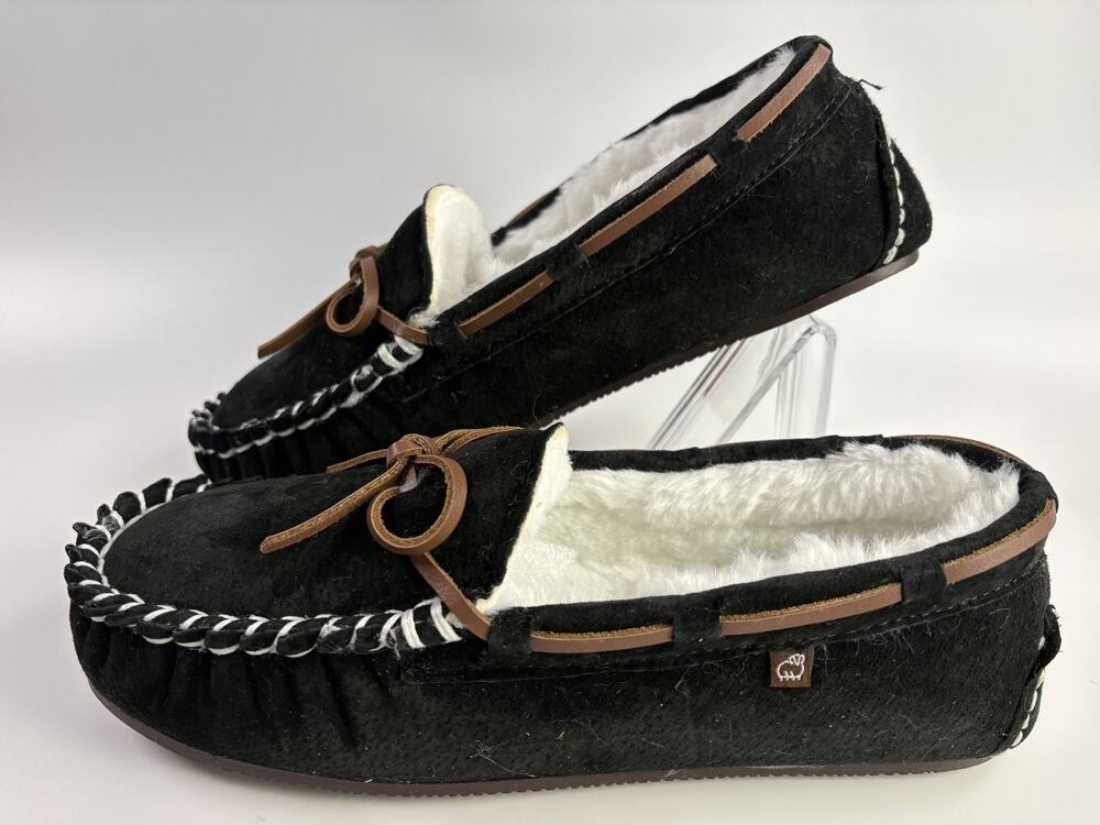 LAMO BRITAIN MOC II BLACK WOMEN'S SIZE 9 MOCCASIN SLIPPERS